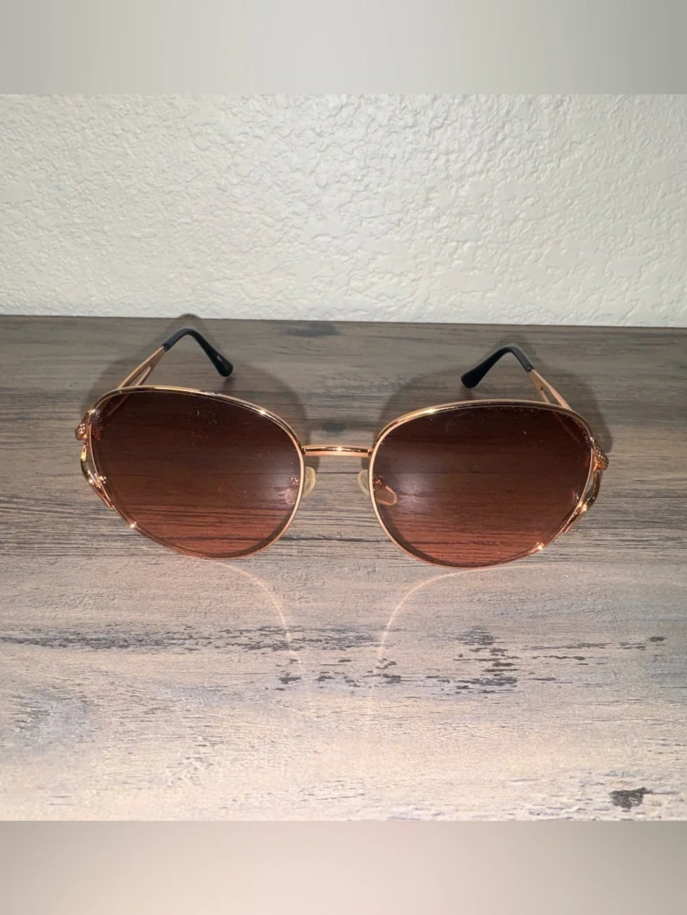 Gold Frame Brown Lens Women's Sunglasses